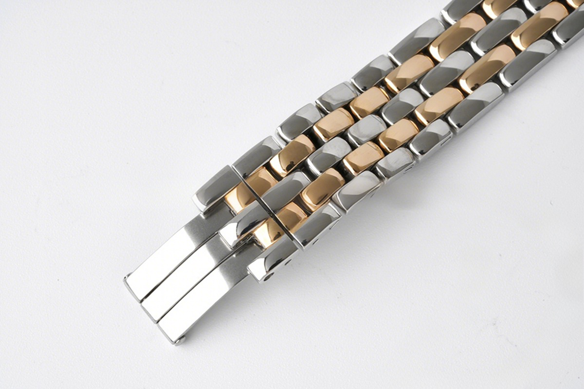 Cartier Panthère De Cartier 27mm White Dial in Steel/Rose Gold with Diamond Bezel-fasswatch