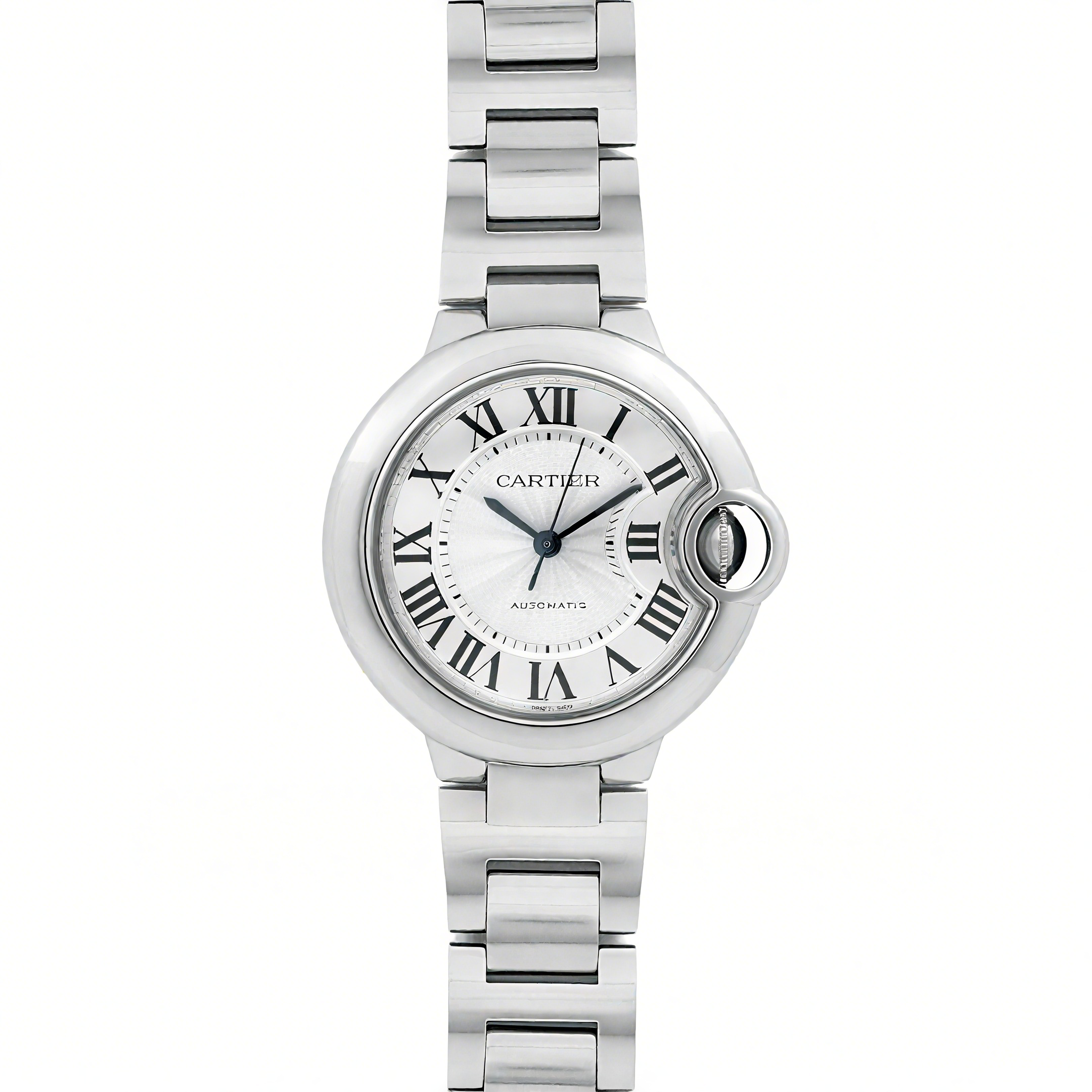 Cartier Ballon Bleu De Cartier 36mm Silver Dial in Steel-fasswatch