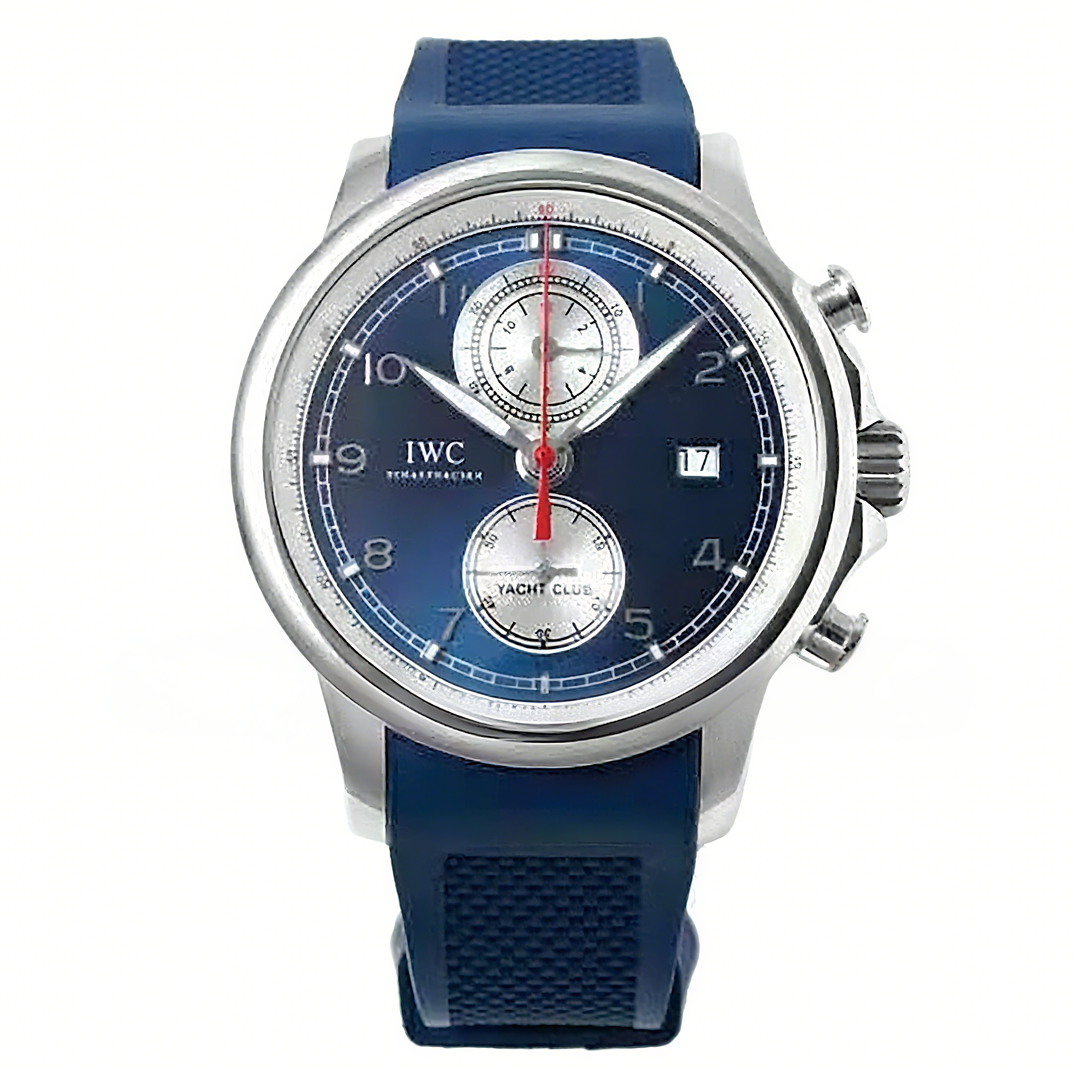 IWC Portugieser Yacht Club Chronograph IW390705 Blue Dial in Steel-fasswatch