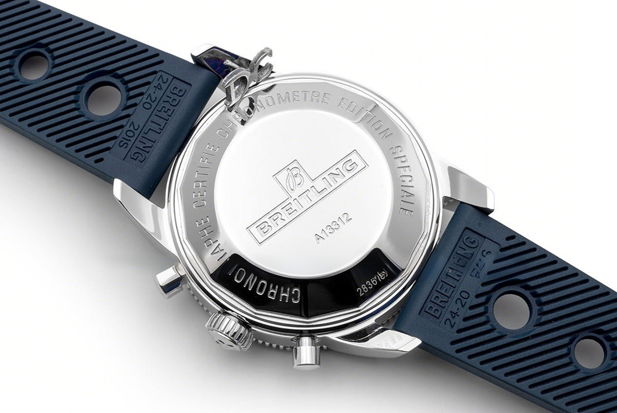 Breitling Superocean Heritage II Chronograph 46 Blue Dial in Steel on Rubber Strap-fasswatch