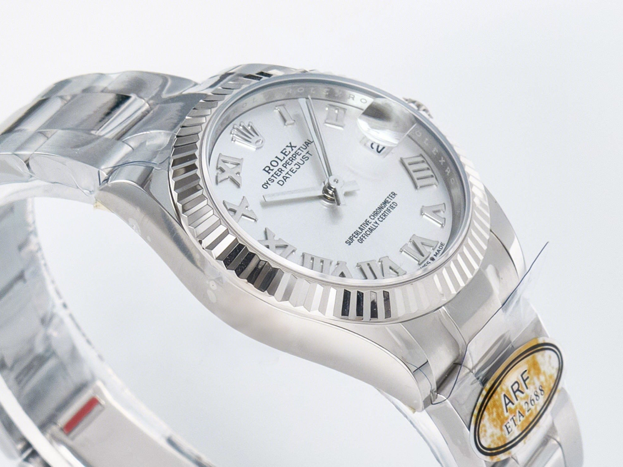 Rolex DateJust 31 278274 ARF 1:1 Best Edition 904L Steel Silver Roman Diamonds Dial on SS Oyster Bracelet ETA 2688-fasswatch