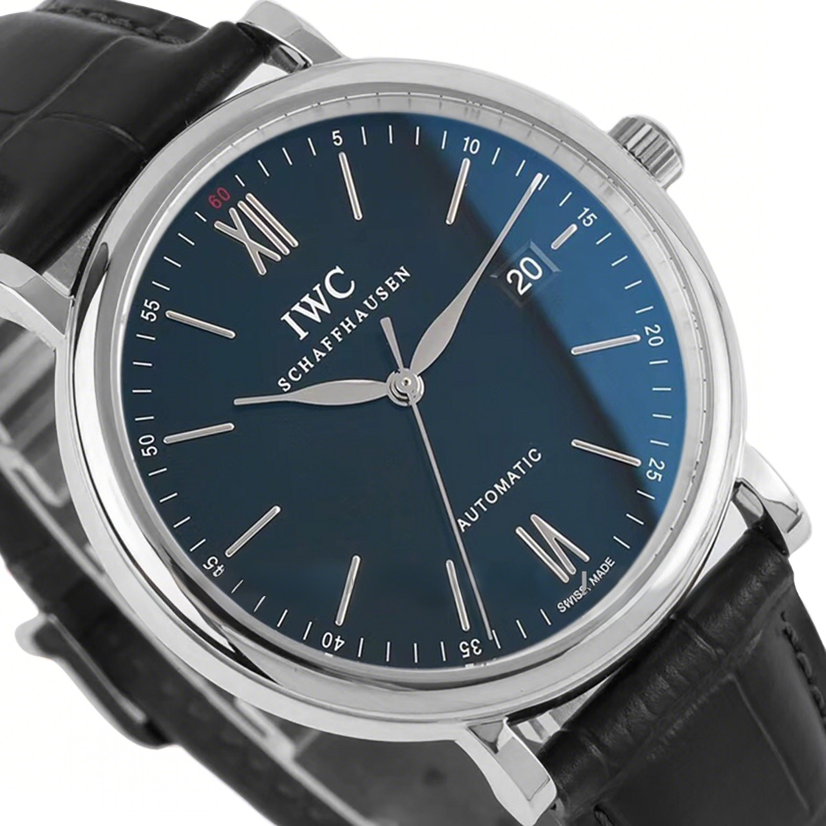 IWC Portofino Automatic IW356502 Black Dial in Steel-fasswatch
