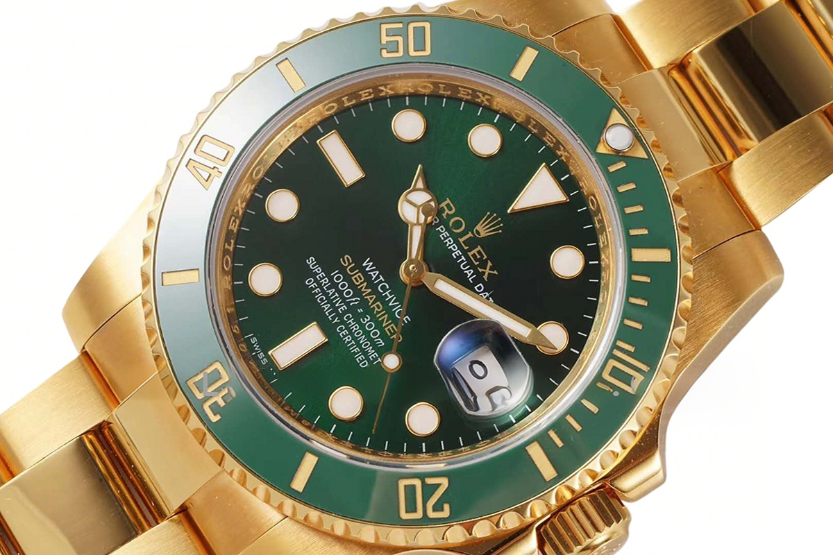 Rolex Submariner 116613LV ‘Watchvice Edition’ Hulk in Yellow Gold-fasswatch