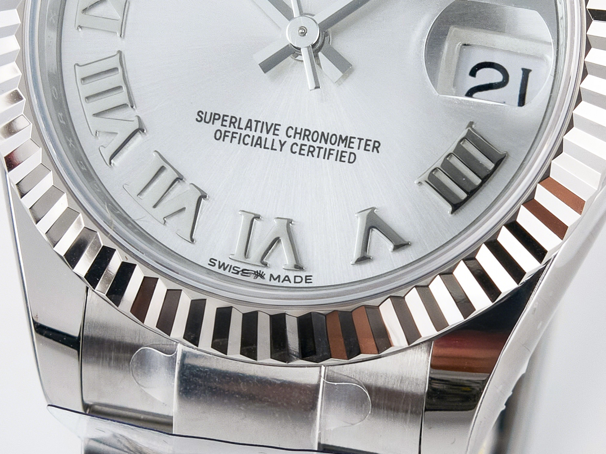 Rolex DateJust 31 278274 ARF 1:1 Best Edition 904L Steel Silver Roman Diamonds Dial on SS Oyster Bracelet ETA 2688-fasswatch