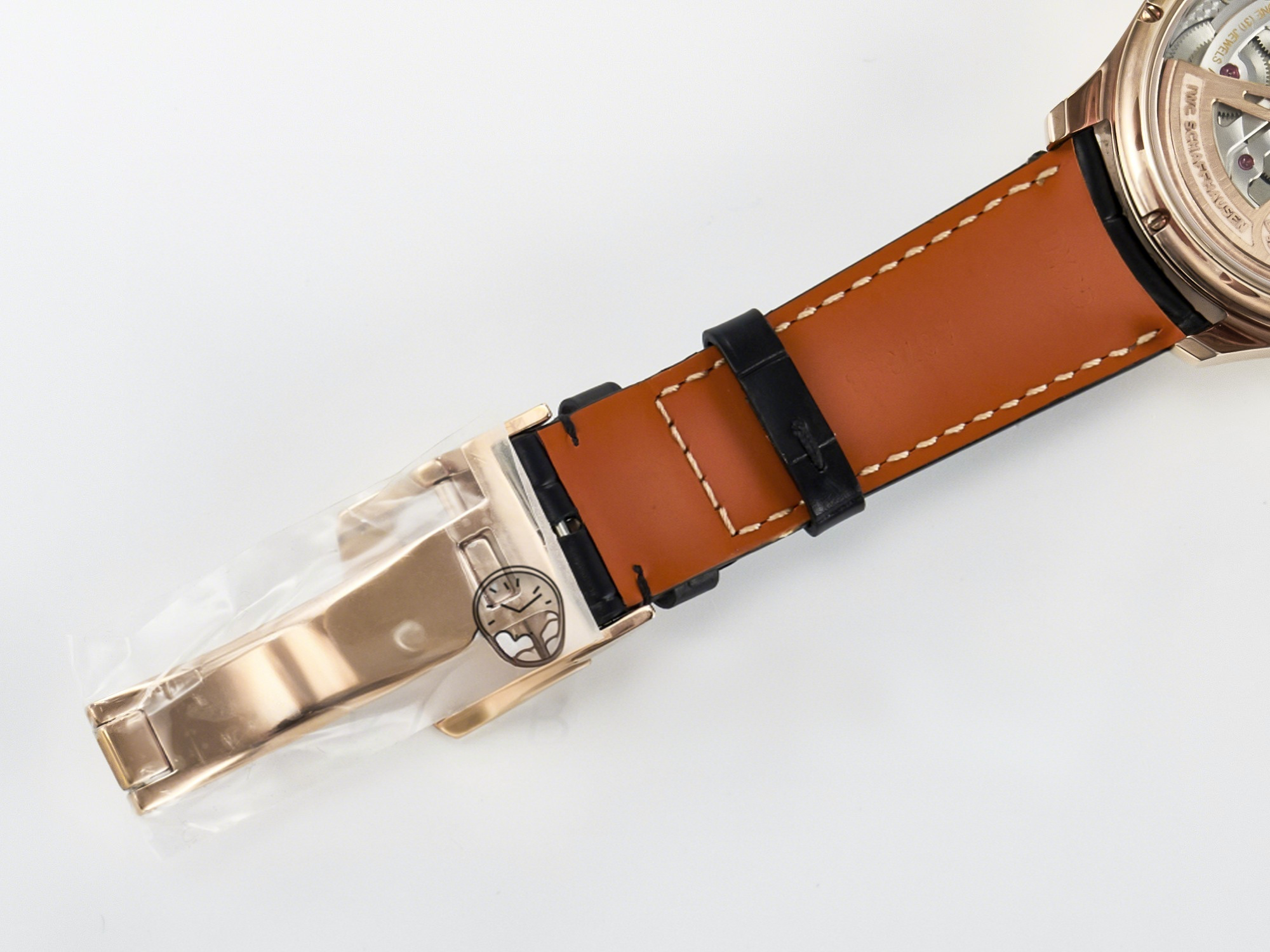 IWC IW5033 Portugieser Perpetual Calendar RG V9F 1:1 Best Edition White Dial on Black Leather Strap A52610-fasswatch