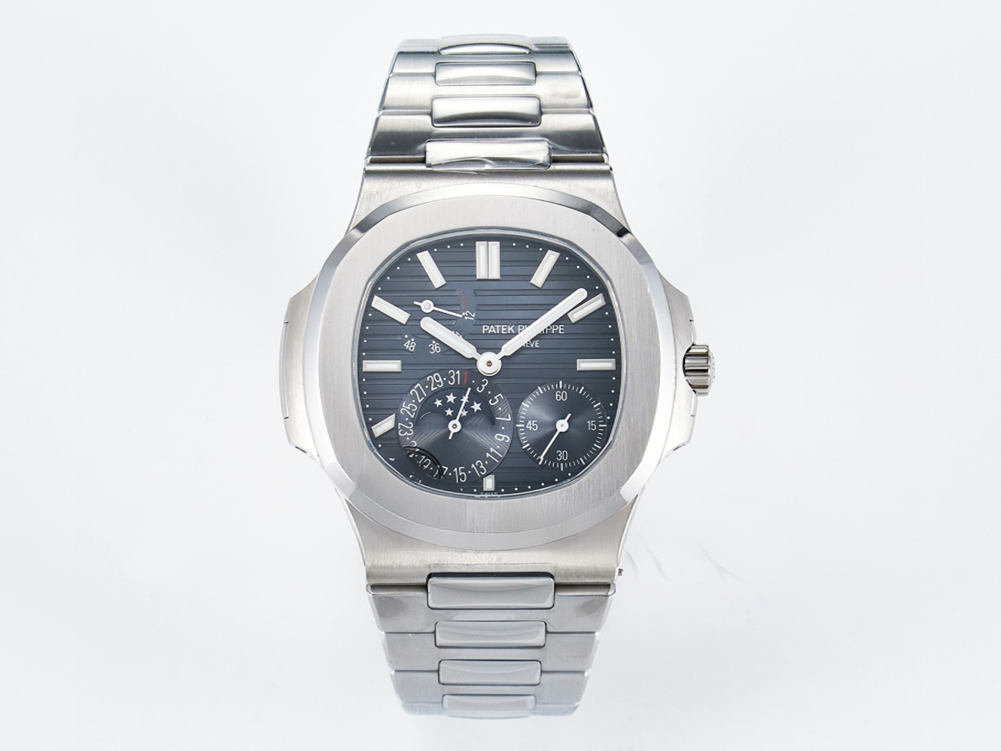 Patek Philippe Nautilus 5712 SS OMEF 1:1 Best Edition Blue Dial on SS Bracelet A240 Super Clone-fasswatch