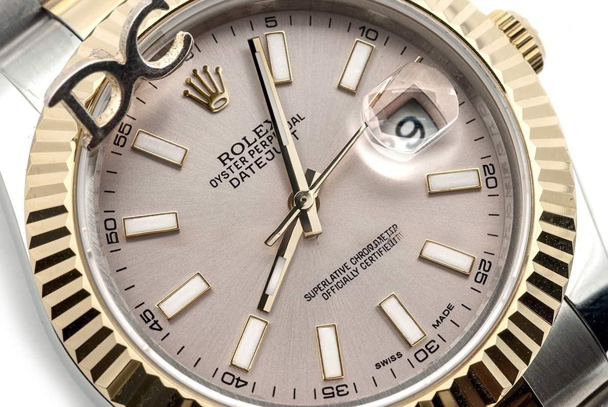 Rolex Datejust II 116333 Silver Dial in Gold/Steel with Stick Markers on Oyster Bracelet-fasswatch