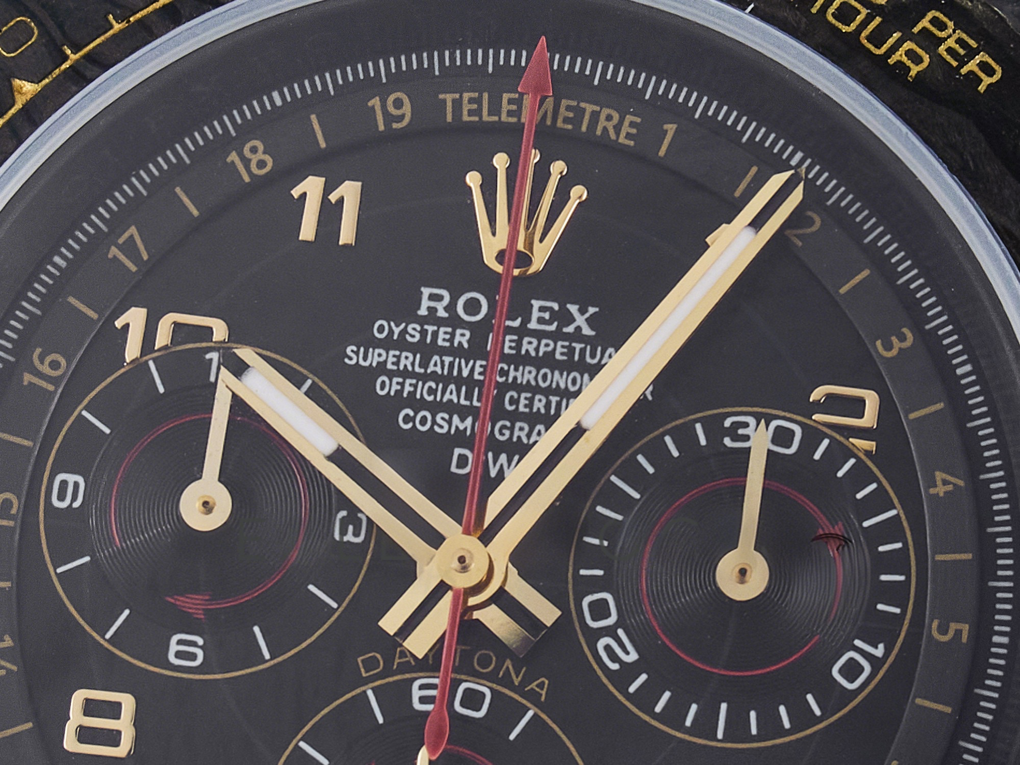 Rolex Daytona DIW “AVIA BLACK” Carbon DIWF 1:1 Best Edition Black/Red Dial on Black/Yellow Nylon Strap SH4130-fasswatch
