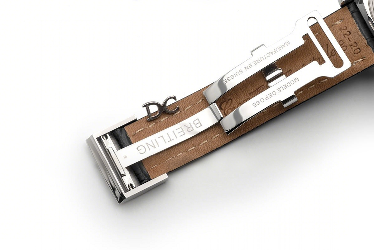 Breitling Colt Chronograph 44mm Black Dial in Steel on Black Leather Strap-fasswatch