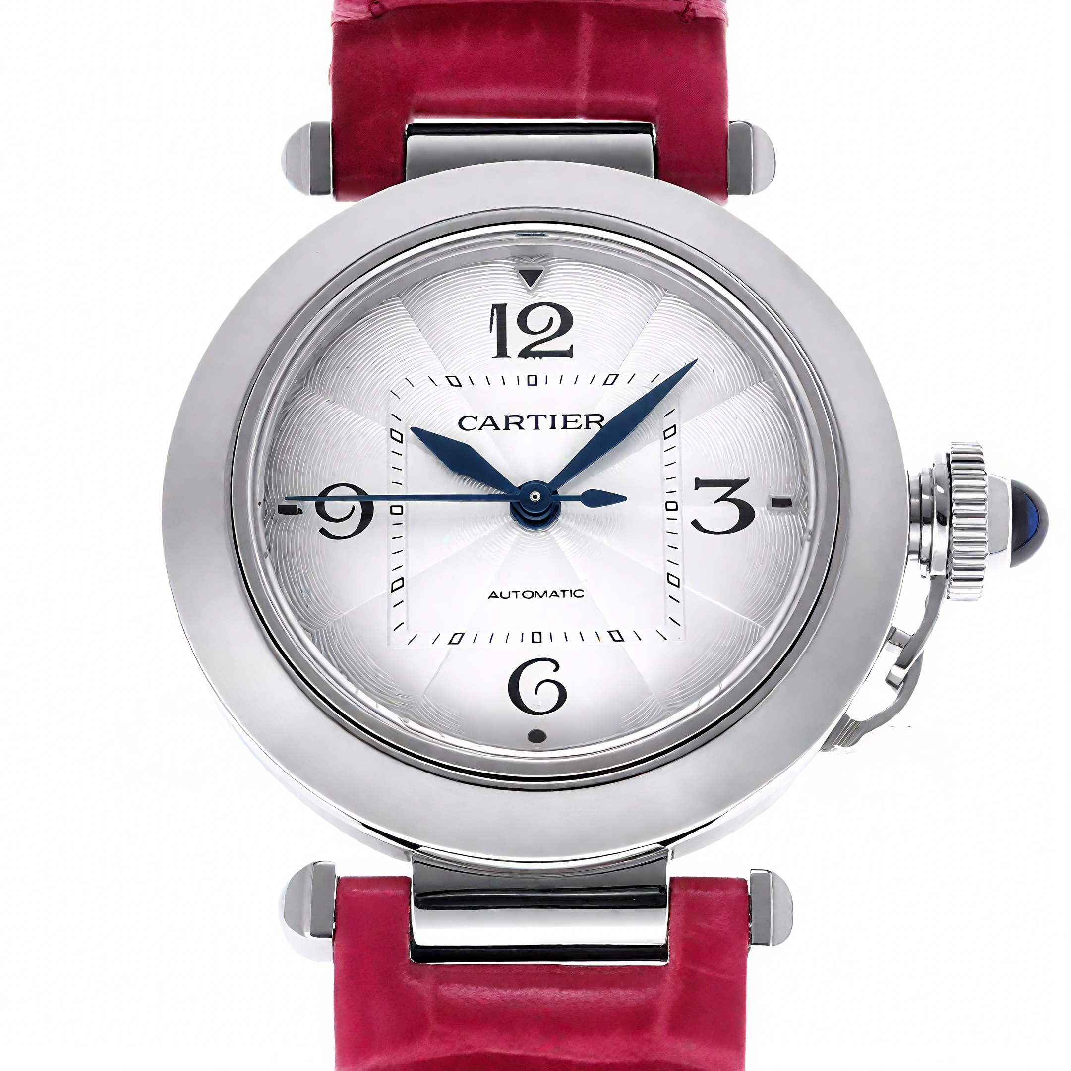 Cartier Pasha de Cartier 35mm in Pink Leather Strap-fasswatch