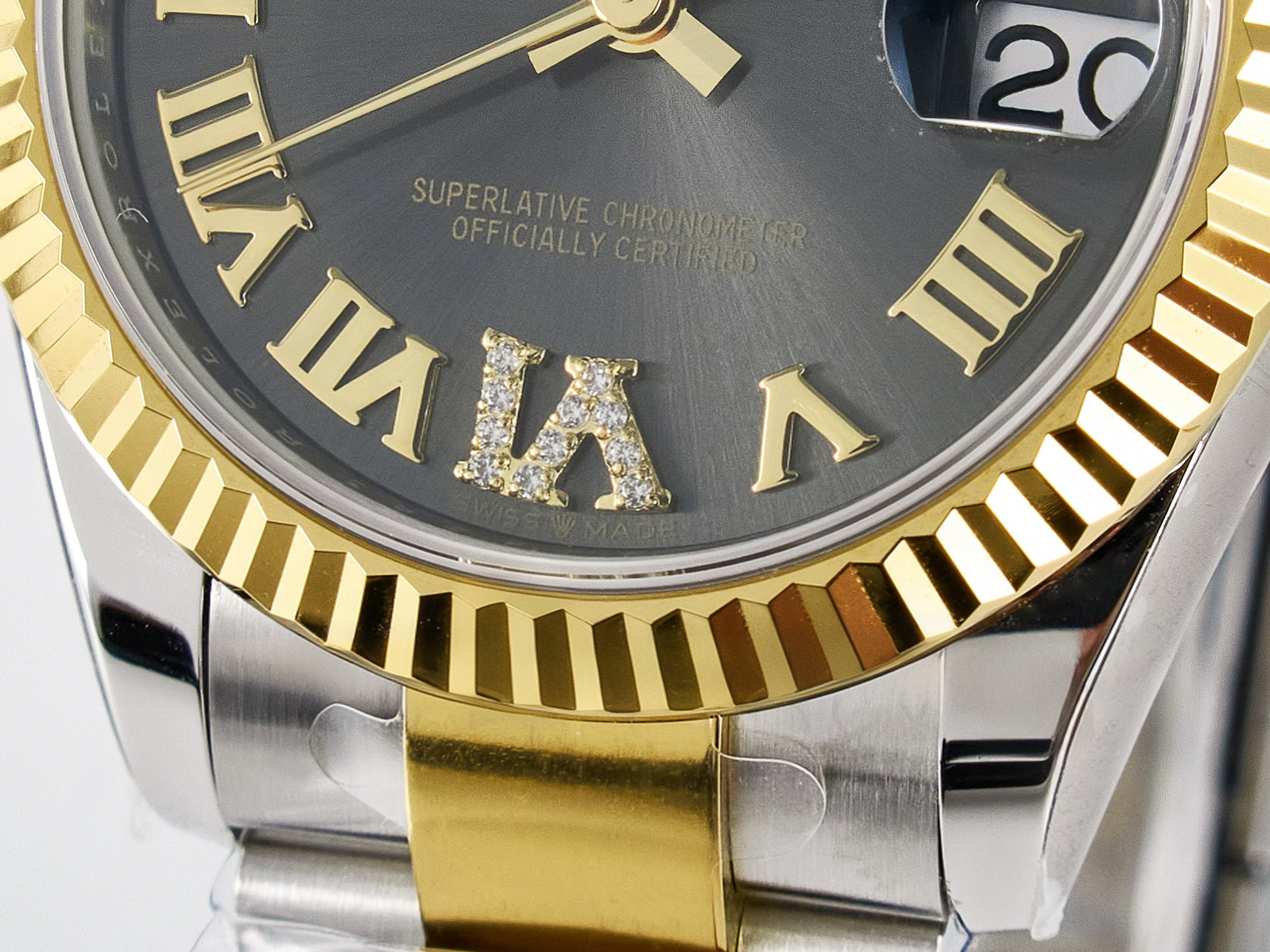 Rolex DateJust 31 278273 ARF 1:1 Best Edition 904L Steel Gray Roman Diamonds Dial on SS/YG Oyster Bracelet ETA 2688-fasswatch