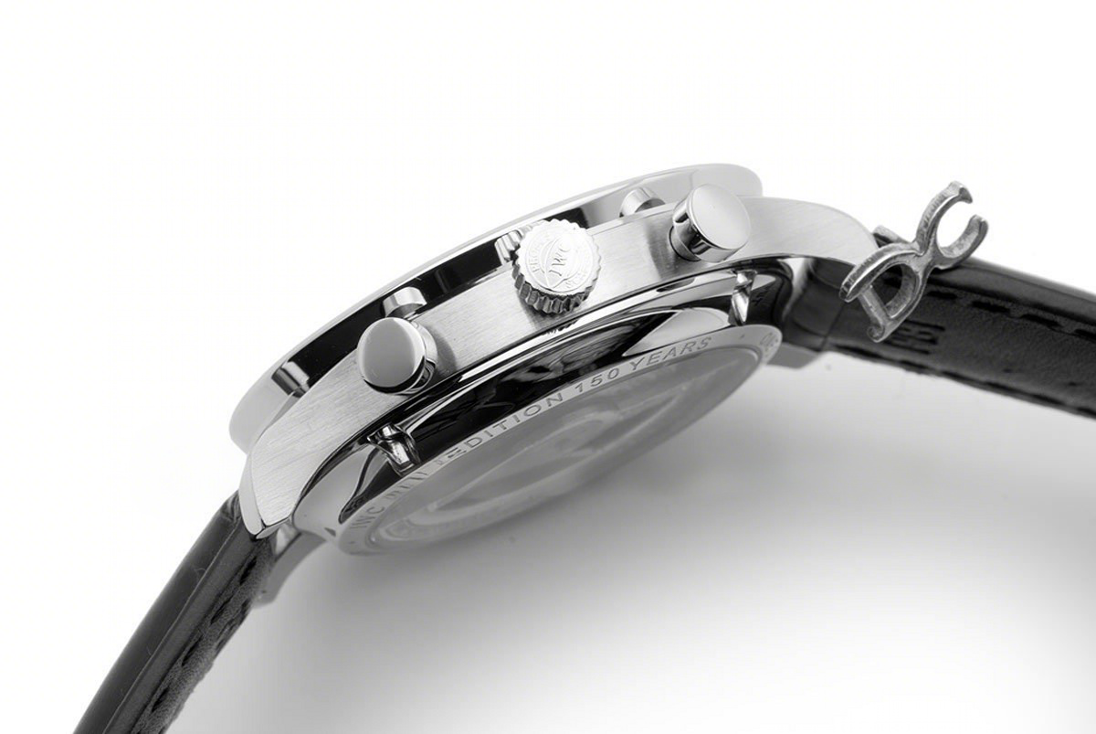 IWC Portugieser Chronograph Edition 150 Years IW371601 White Dial in Steel-fasswatch