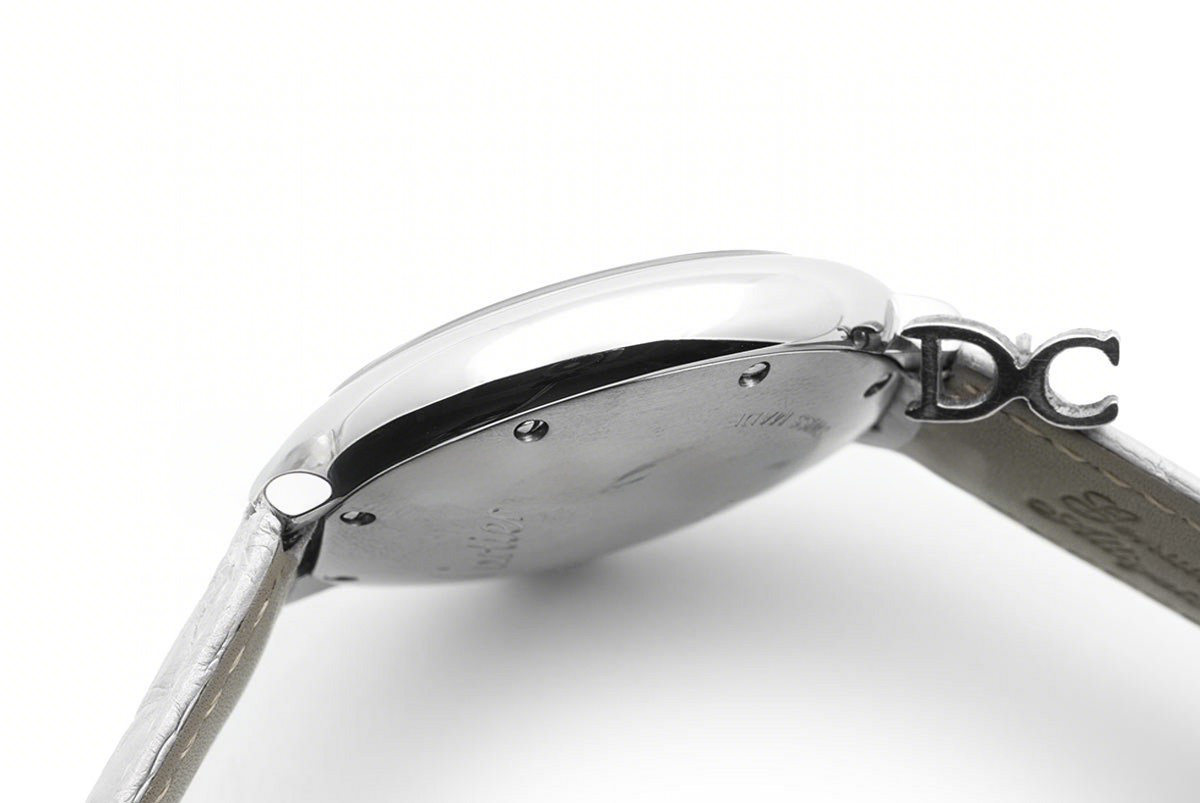 Cartier Ballon Bleu de Cartier 36mm White Dial in Steel on White Leather Strap-fasswatch