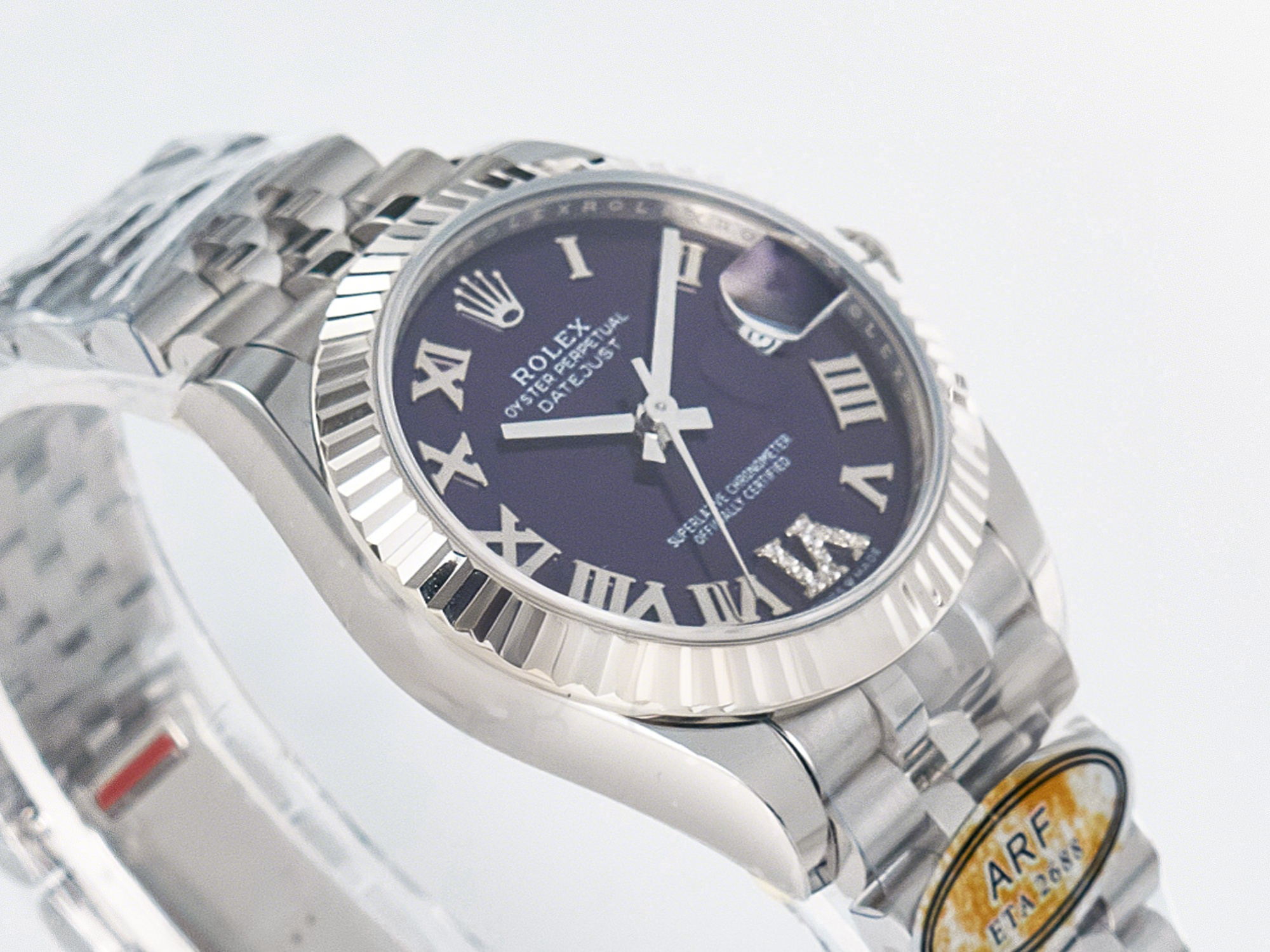 Rolex DateJust 31 278274 ARF 1:1 Best Edition 904L Steel Purple Roman Dial on SS Jubilee Bracelet ETA 2688-fasswatch