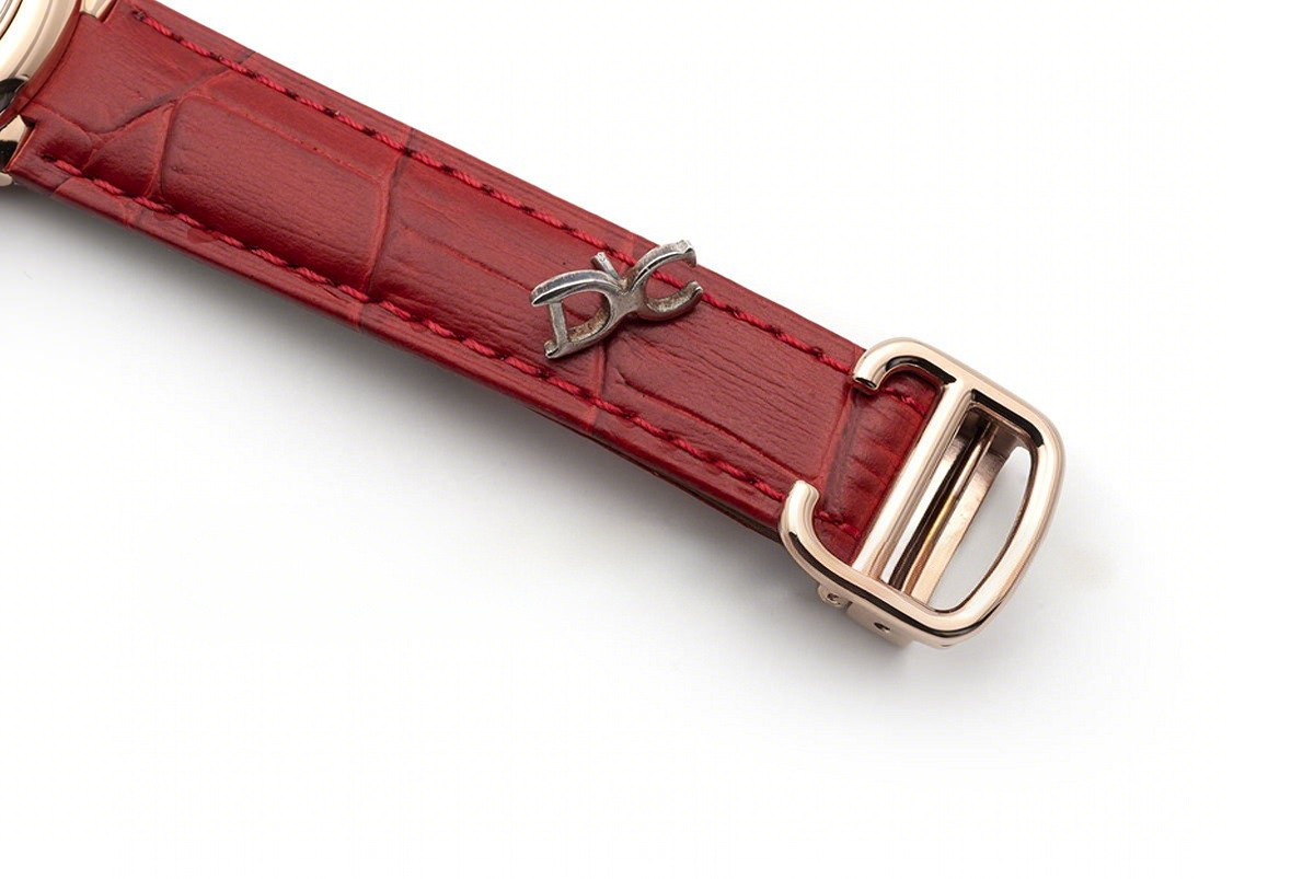 Cartier Ballon Bleu De Cartier 36mm White Dial in Pink Gold on Red Leather Strap-fasswatch