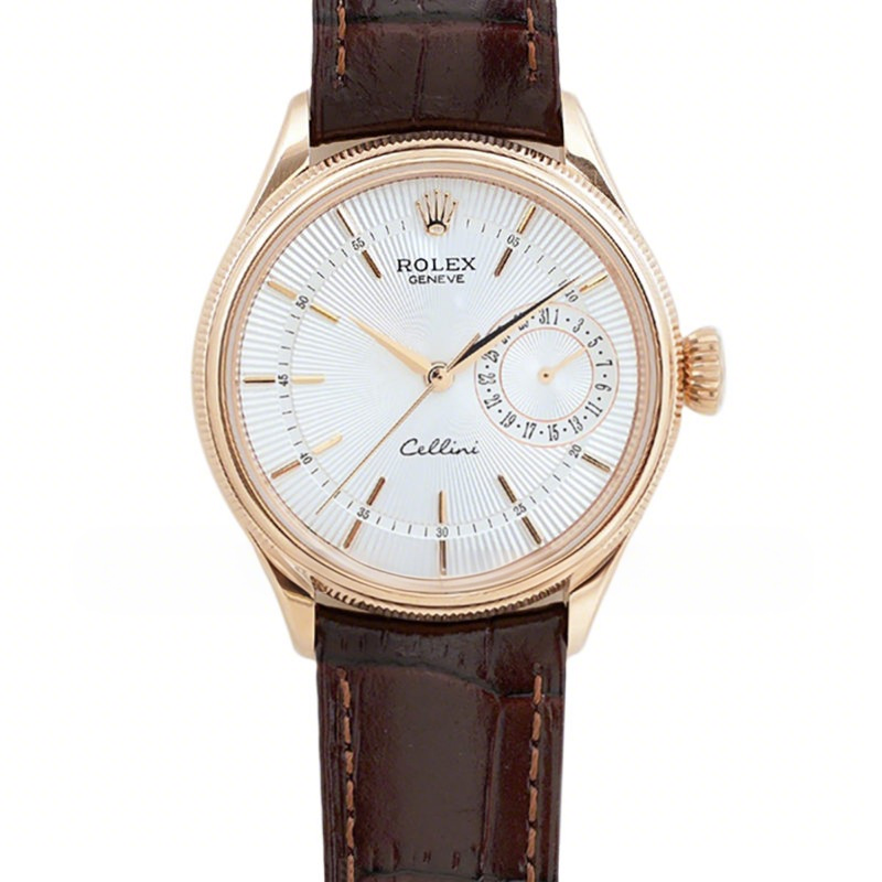 Rolex Cellini Date 50515 White Dial in Everose Gold-fasswatch