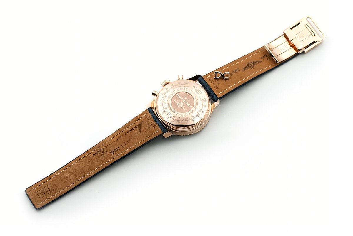 Breitling Navitimer 01 Chronograph Blue Dial in Rose Gold-fasswatch