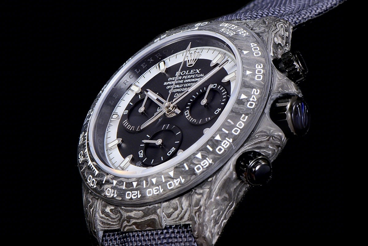 Rolex Daytona DIW Cream Invert Carbon-fasswatch