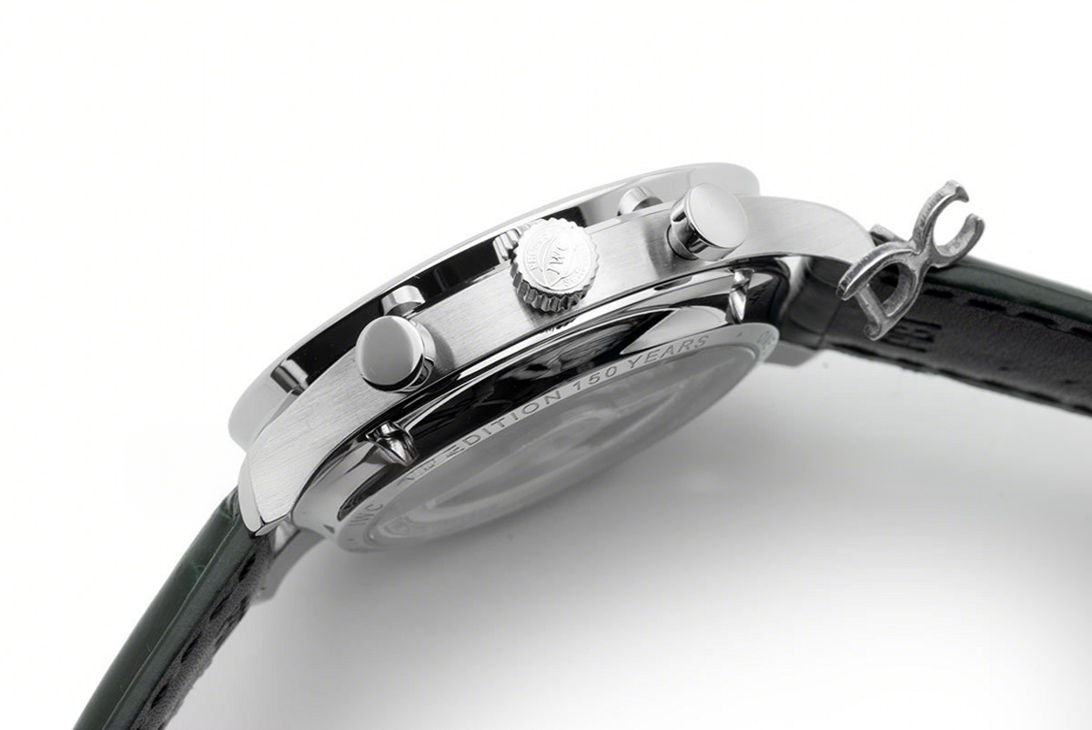 IWC Portugieser Chronograph Edition 150 Years IW3716 Green Dial in Steel-fasswatch
