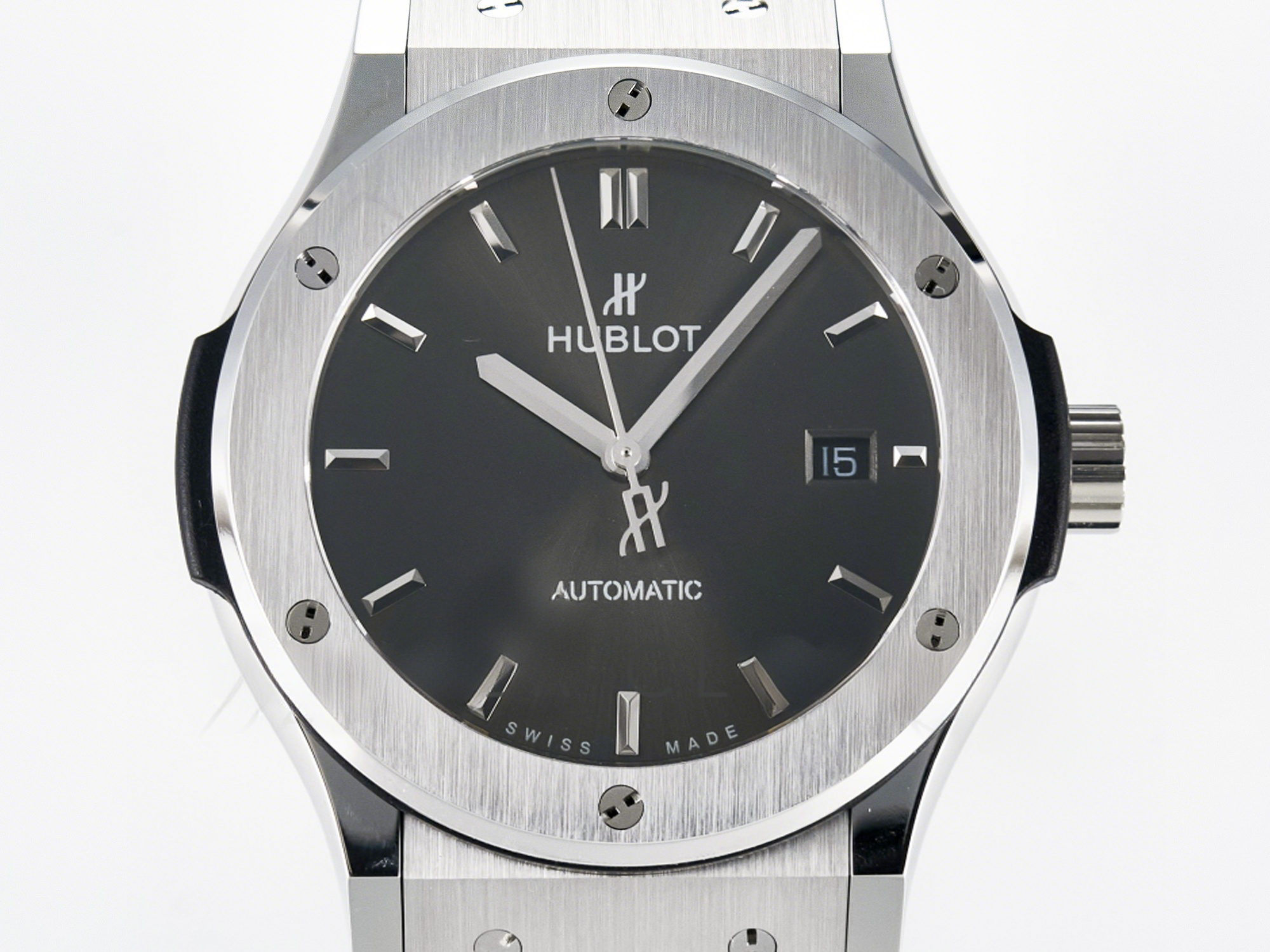 Hublot Classic Fusion Bang 42mm HBF 1:1 Best Edition Gray Dial on Gray Leather Strap A2892-fasswatch