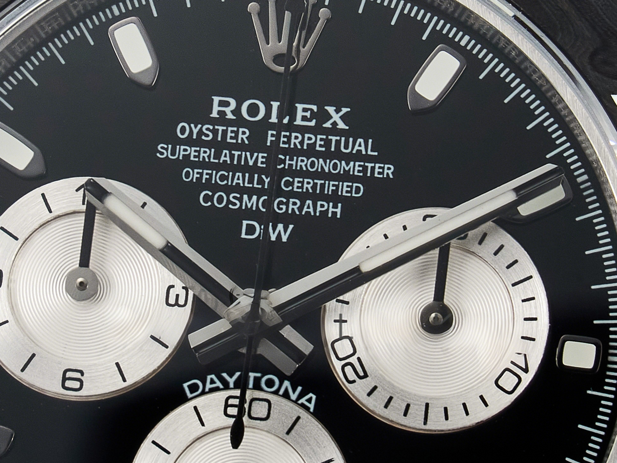 Rolex Daytona DIW White Carbon Case N6F Edition Black/White Dial on Black Nylon Strap A4130-fasswatch