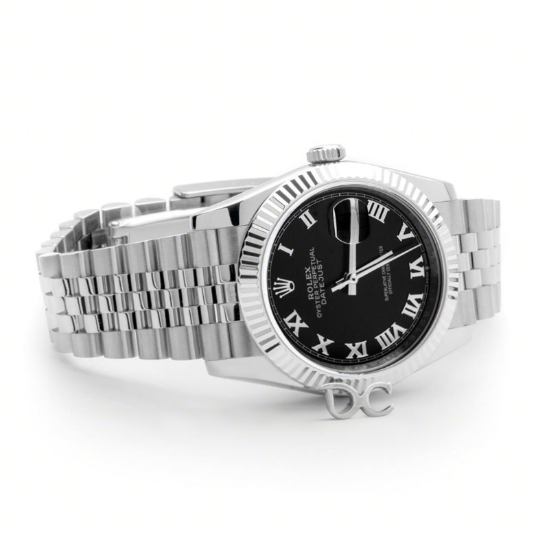 Rolex Datejust 36 116234 Black Dial with Roman Numeral Markers-fasswatch