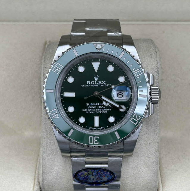 Clean Factory Rolex Submariner 116610LV “Hulk” Green Dial 40mm, Ceramic Bezel, 904L Steel, Best Edition 3135 Movement-fasswatch