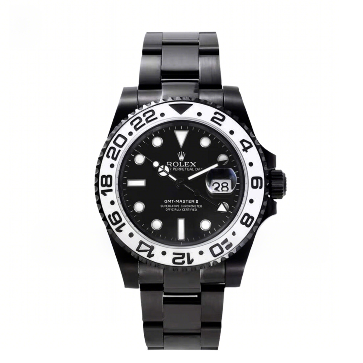 Rolex GMT Master II 116710 “Oreo” Black Dial in PVD-fasswatch