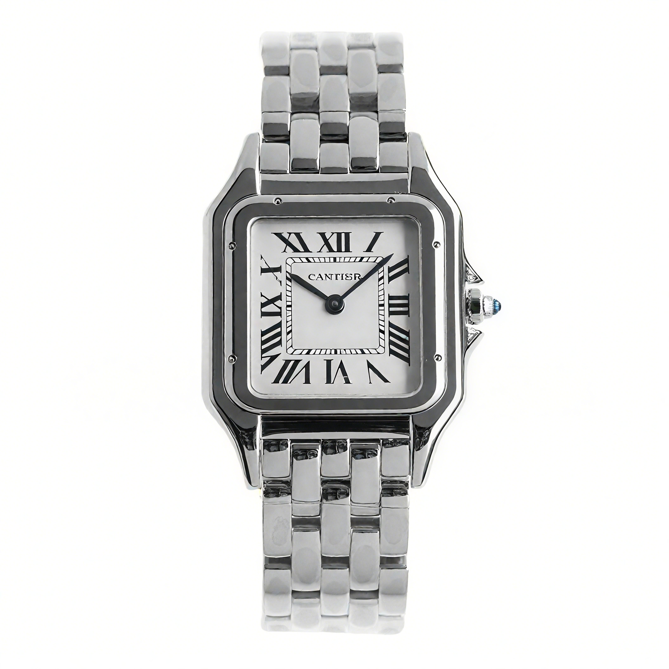 Cartier Panthère De Cartier 27mm White Dial in Steel-fasswatch