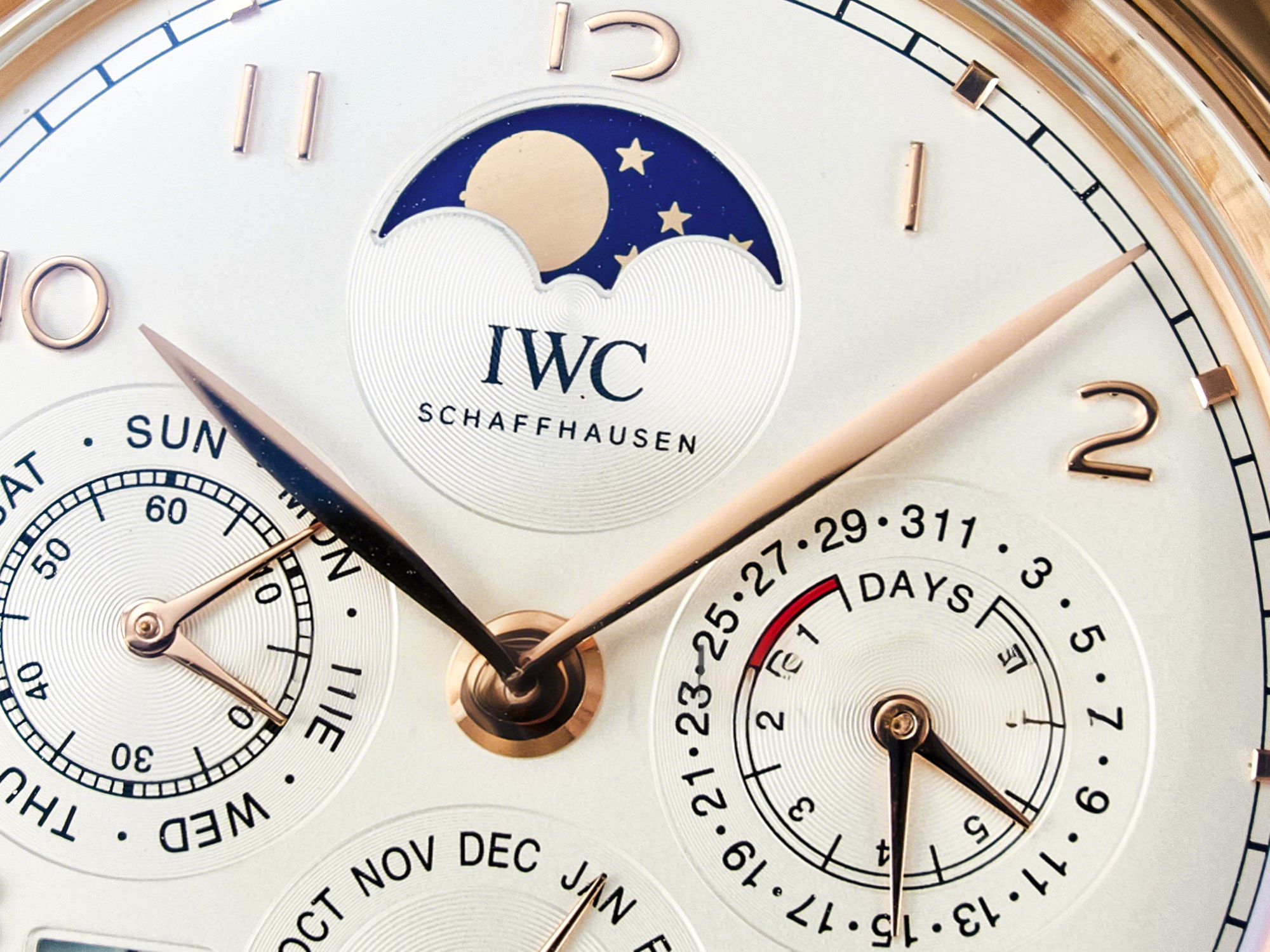 IWC IW5033 Portugieser Perpetual Calendar RG V9F 1:1 Best Edition White Dial on Brown Leather Strap A52610-fasswatch