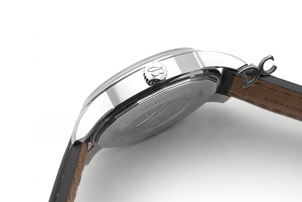 Breitling Transoccean Day & Date Black Dial in Steel on Leather Strap-fasswatch