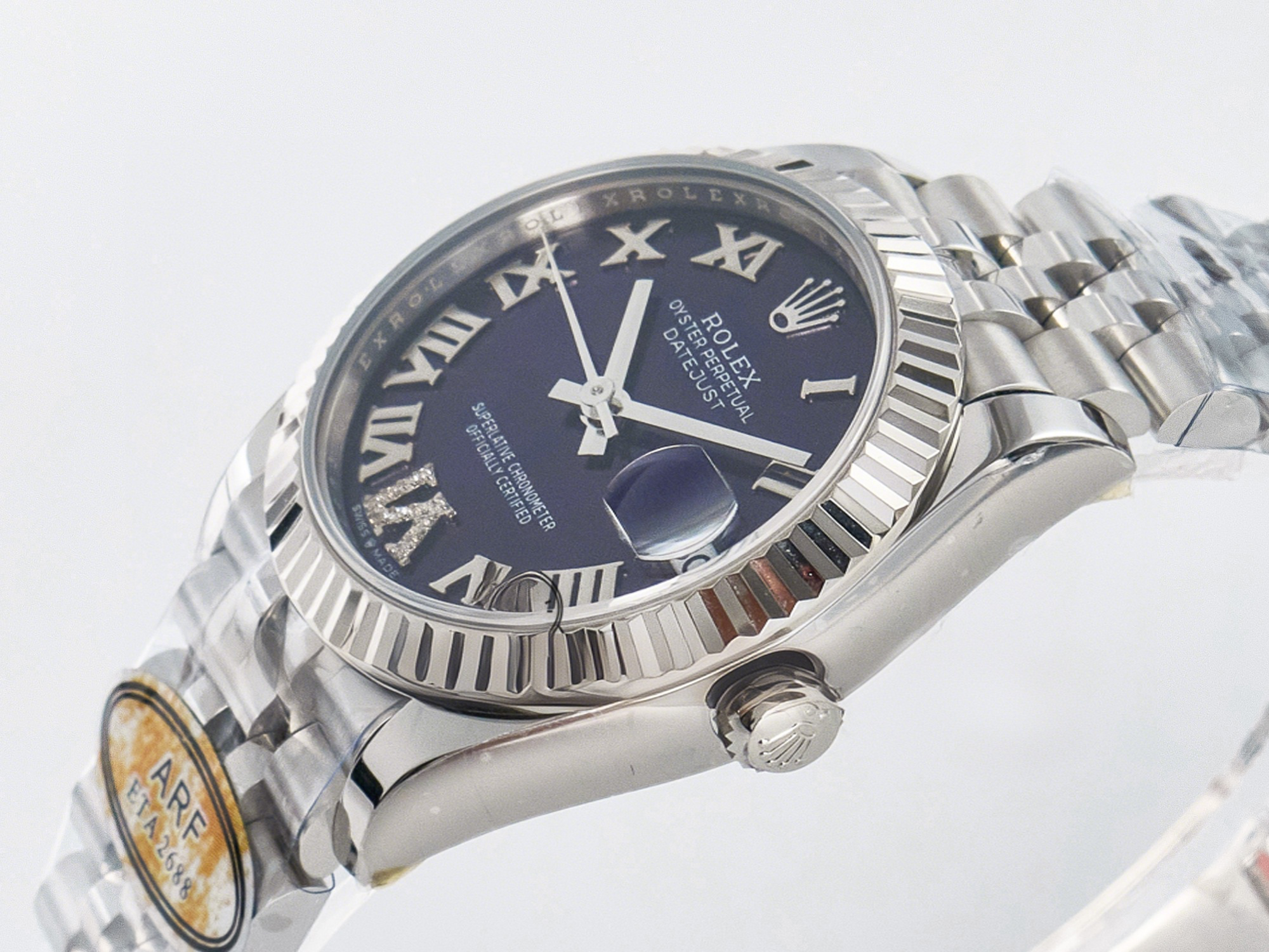 Rolex DateJust 31 278274 ARF 1:1 Best Edition 904L Steel Purple Roman Dial on SS Jubilee Bracelet ETA 2688-fasswatch