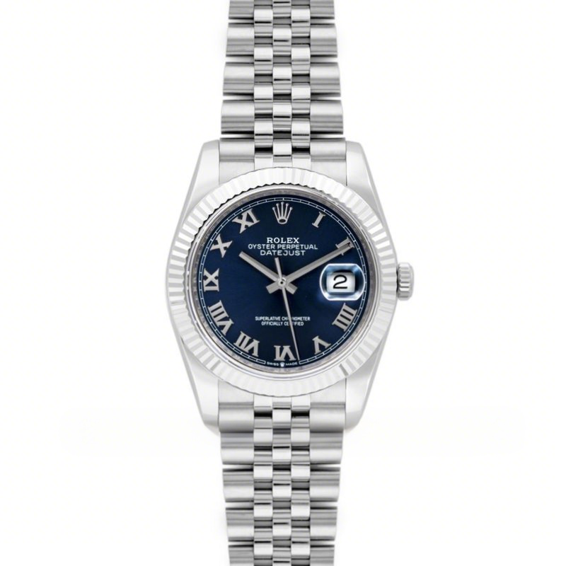 Rolex Datejust 36 116234 Blue Dial with Roman Numeral Markers-fasswatch
