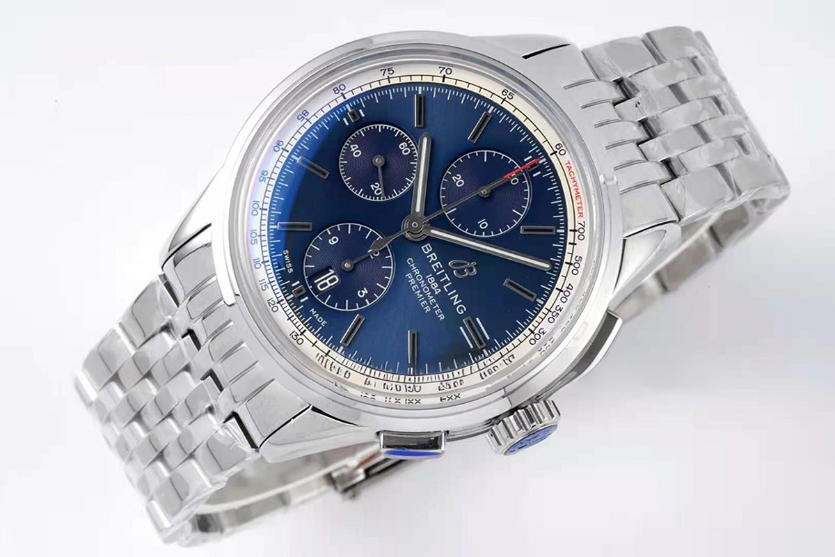 Breitling Premier Chronograph 42 Blue Dial Ref: A13315351C1A1-fasswatch