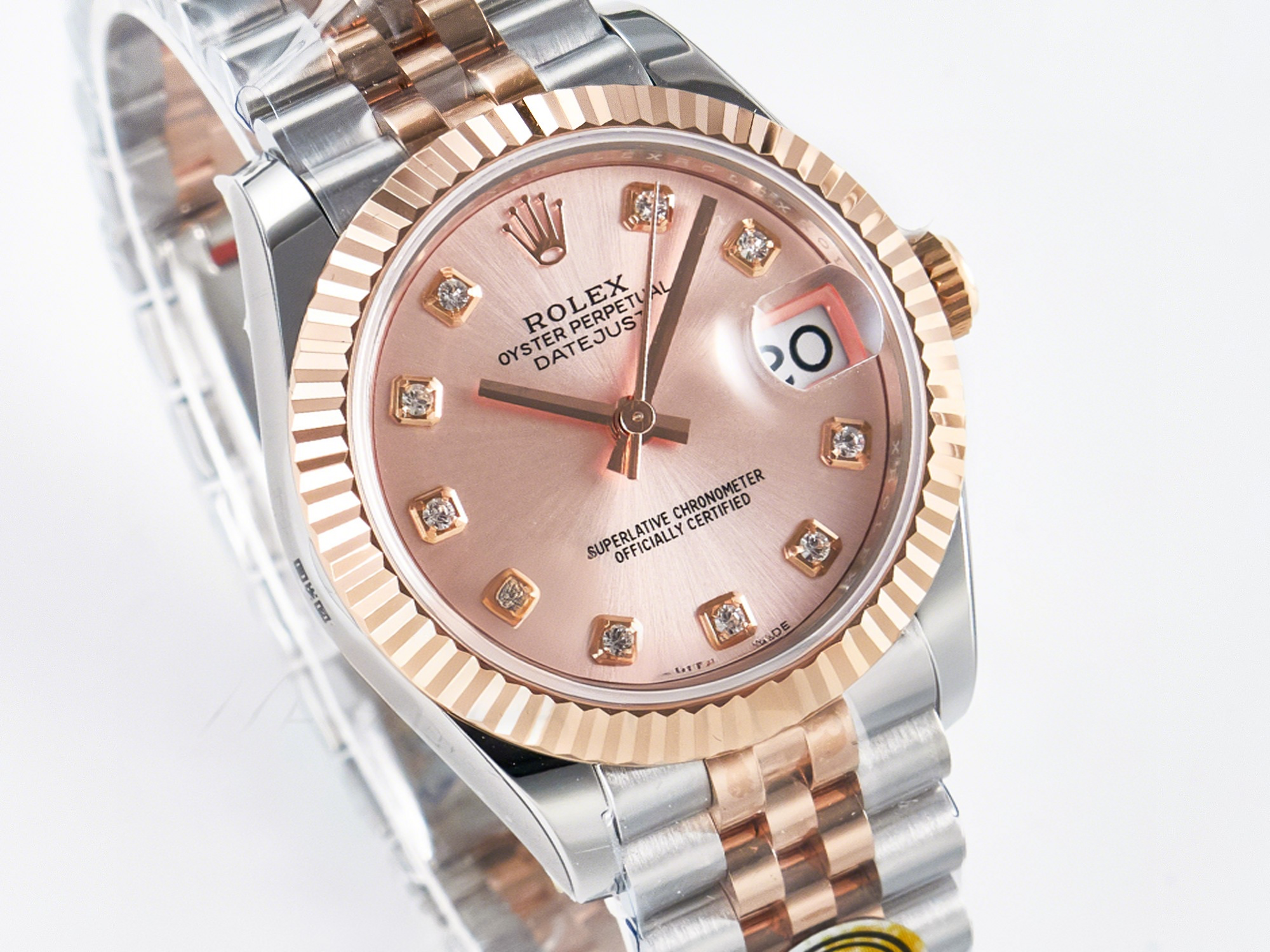 Rolex DateJust 31 278271 ARF 1:1 Best Edition 904L Steel RG Diamonds Dial on SS/RG Jubilee Bracelet ETA 2688-fasswatch