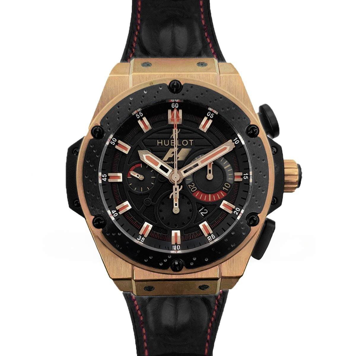Hublot King Power F1 Black Dial Chronograph in Rose Gold-fasswatch