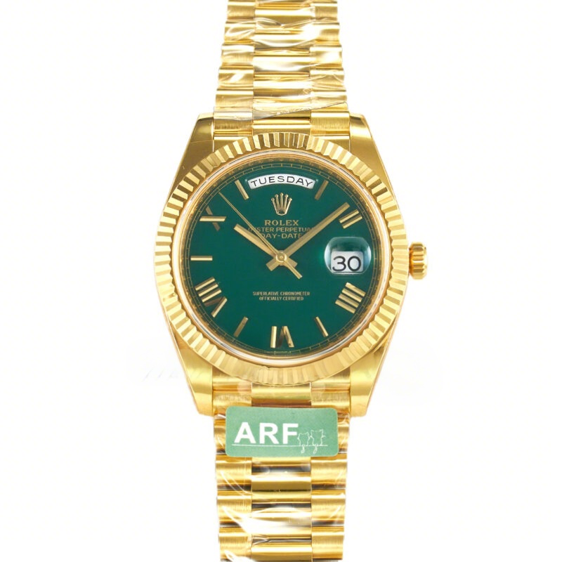 Rolex Daydate 40 228238 Green Dial with Roman Marker in Yellow Gold (Gain Weight)-fasswatch
