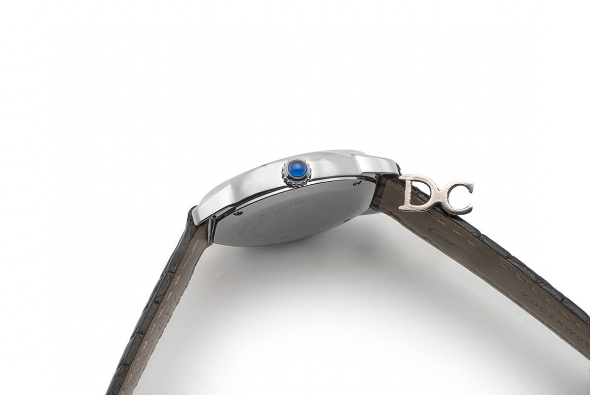 Cartier Ronde Louis Cartier Watch 29mm White Dial in White Gold on Black Alligator Leather Strap-fasswatch