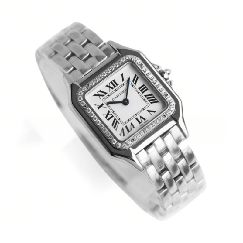 Cartier Panthère De Cartier 27mm White Dial in Steel-fasswatch