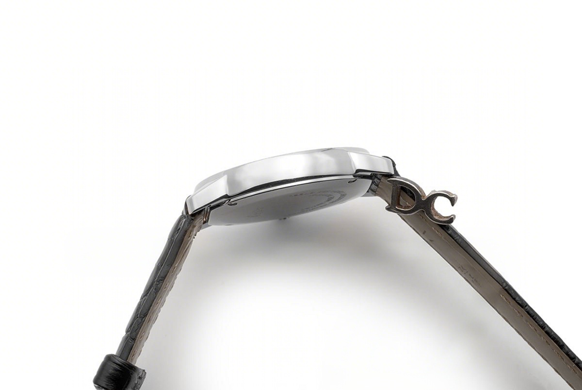 Cartier Ronde Louis Cartier Watch 29mm White Dial in White Gold on Black Alligator Leather Strap-fasswatch