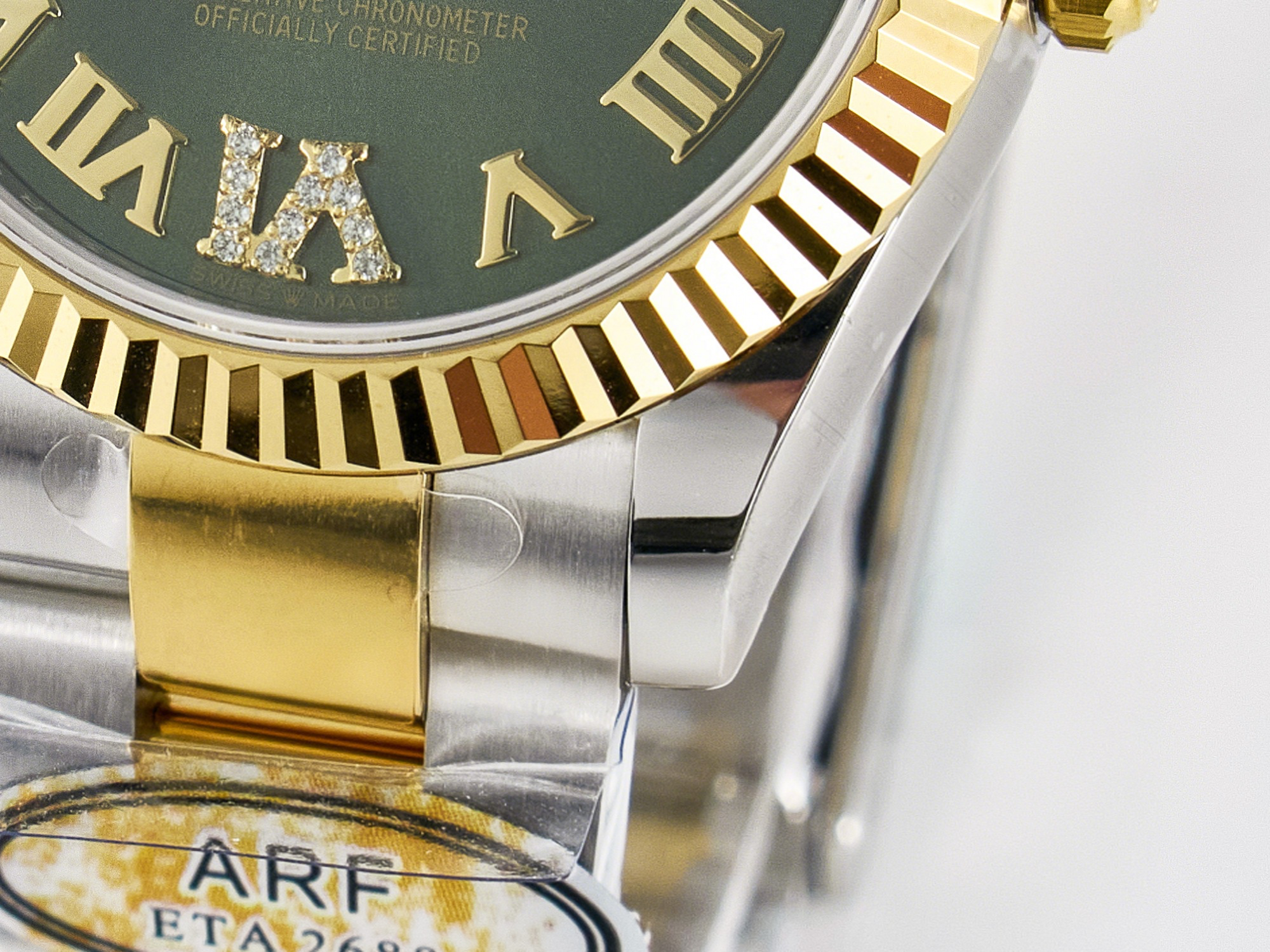 Rolex DateJust 31 278273 ARF 1:1 Best Edition 904L Steel Green Roman Diamonds Dial on SS/YG Oyster Bracelet ETA 2688-fasswatch