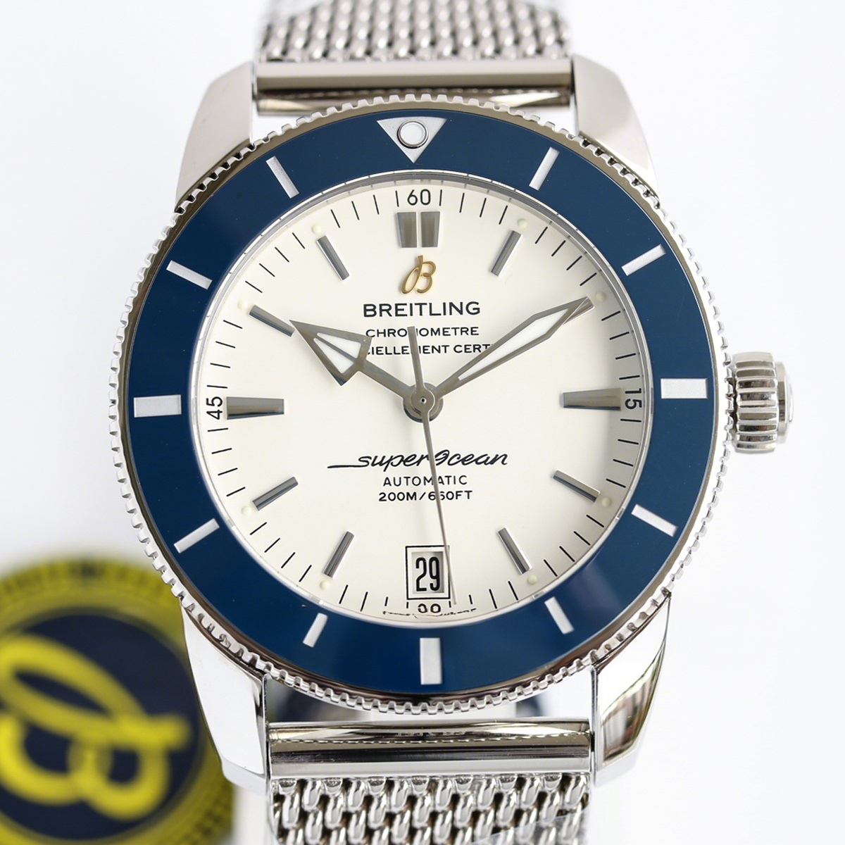 Breitling Superocean Heritage II B20 Automatic 42mm in White Dial on Blue Bezel-fasswatch