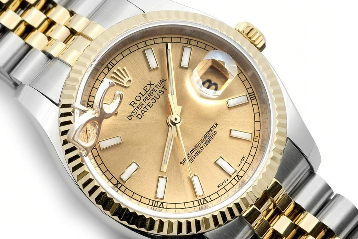 Rolex Datejust II 116333 Yellow Gold Dial in Gold/Steel with Stick Markers-fasswatch