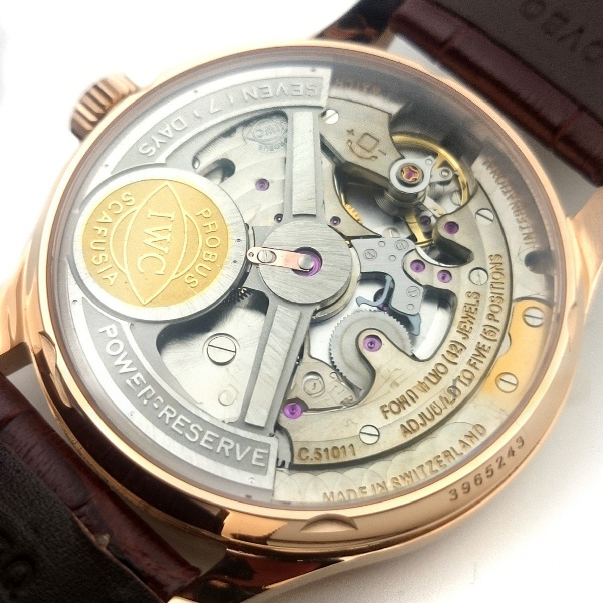 IWC Portuguese Automatic 7 Day IW500701 Rose Gold-fasswatch