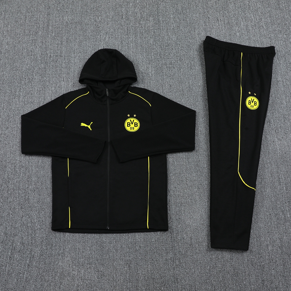 SIUjerseys-Dortmund 24-25 Training Hoodie Set - Black Hoodie and Pants