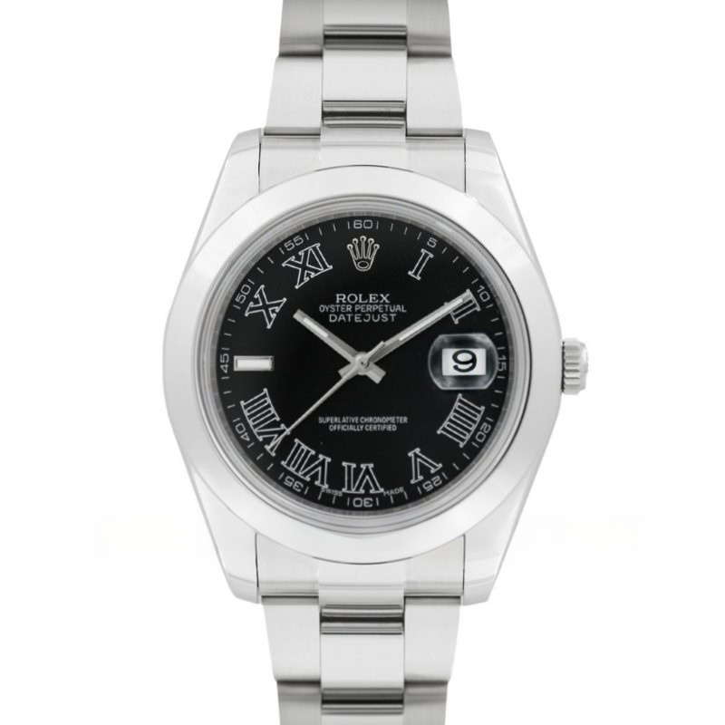 Rolex Datejust II 116300 Black Dial Roman Numerals-fasswatch