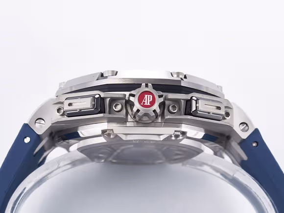 Audemars Piguet Royal Oak Offshore Schumacher SS TKF Best Edition Gray/Blue Dial on Blue Rubber Strap A3126-fasswatch