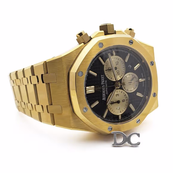 Audemars Piguet Royal Oak Self-Winding Chronograph Black/Gold Dial in Yellow Gold-fasswatch