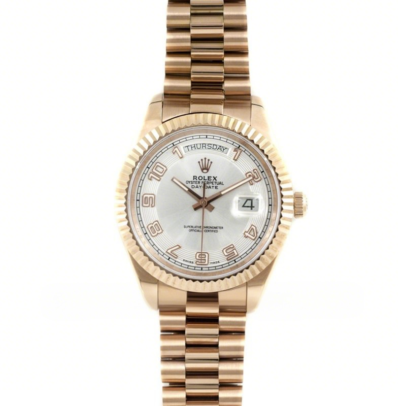 Rolex Day-Date II 218235 White Dial in Rose Gold-fasswatch