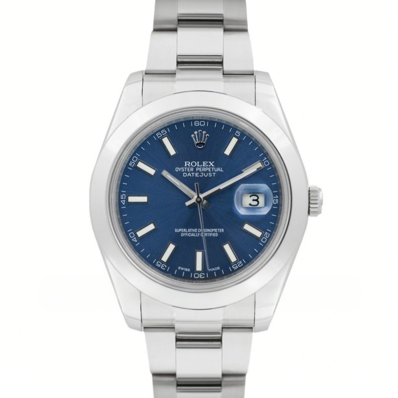 Rolex Datejust II 116300 Blue Dial Stick Markers-fasswatch